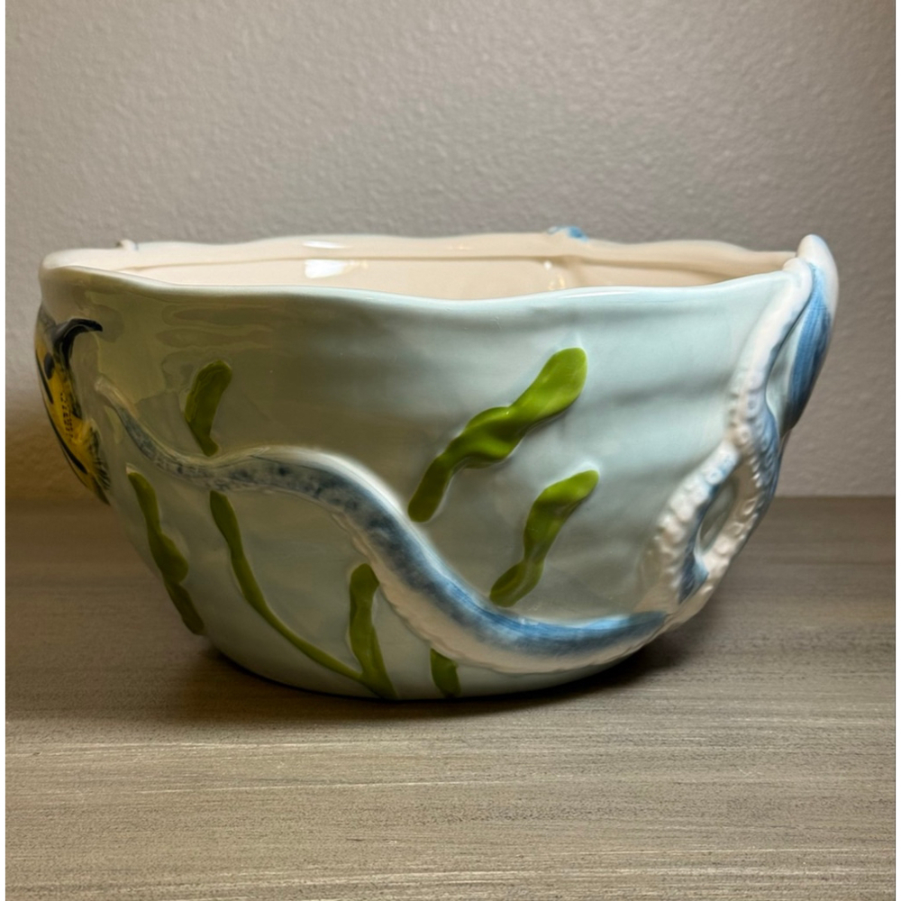 Pier 1 Sea Life 9x5 Serving Bowl Ocean Retired Rare Collectible - Picture 5 of 9